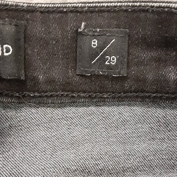 Lucky Brand Black Denim Mid Rise Ava Skinny Size 8/29 A Ankle Stretch Zip Fly - Picture 10 of 12